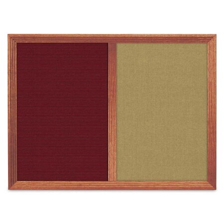 United Visual Products Enclosed Corkboard, 1 Door, 18"x24", 4" Fra, UV3421-BLACK-BLSPRU UV3421-BLACK-BLSPRU